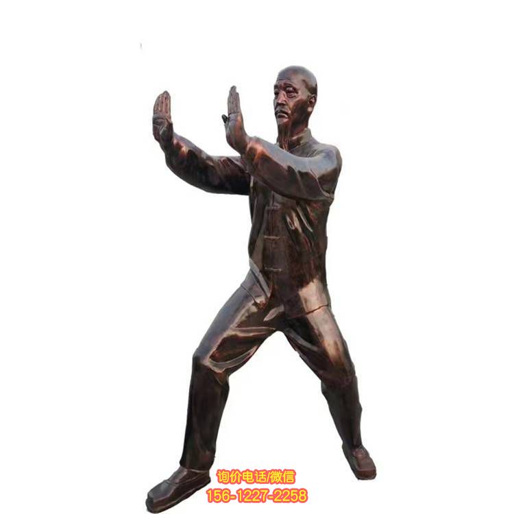 玻璃鋼太極人物雕塑，為園林景觀帶來獨特美感