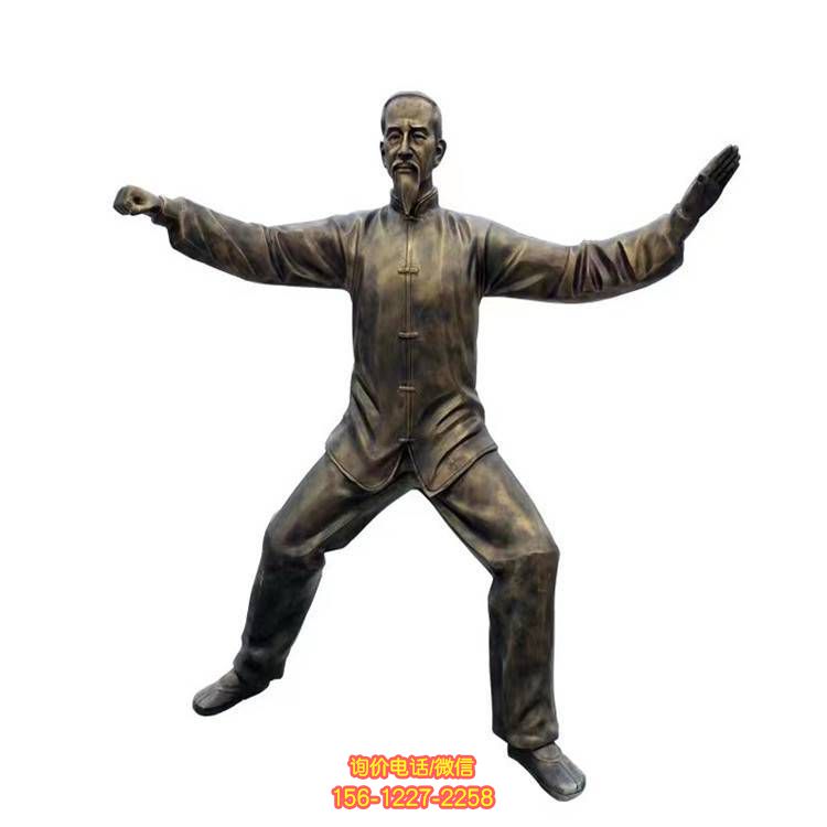 玻璃鋼太極人物雕塑，為廣場增添景觀內容