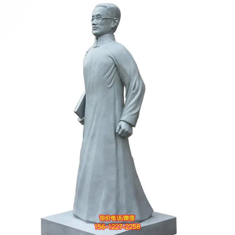 大理石石雕人物雕塑，點綴校園廣場