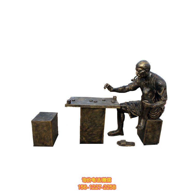 玻璃鋼象棋人物雕塑，完美點綴園林景區景觀