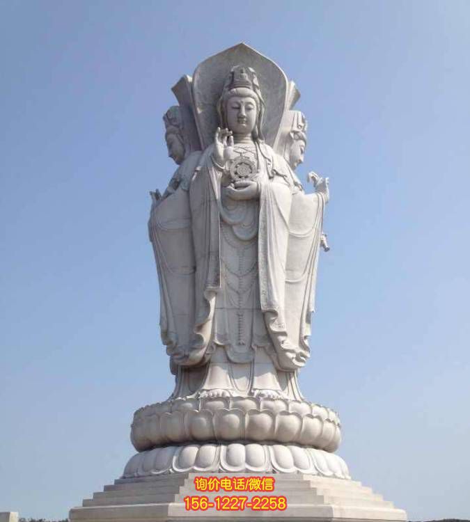 景區石雕觀音佛像雕塑，美化環境