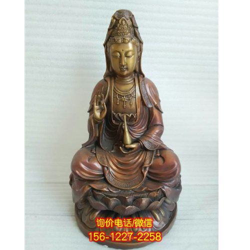 玻璃鋼彩繪菩薩觀音雕塑，完美裝點(diǎn)寺廟