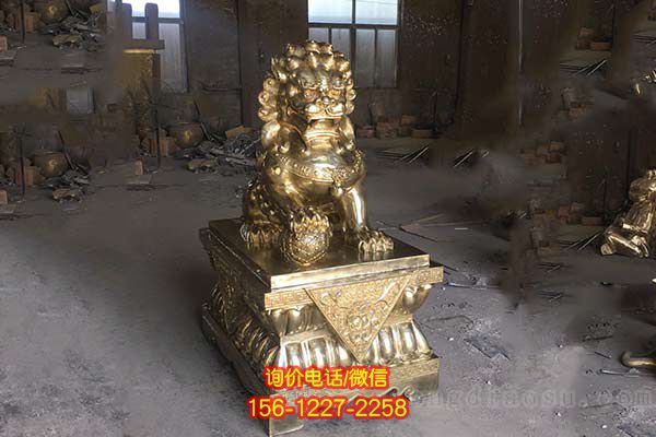 獅子雕塑不銹鋼噴漆烤漆，非凡庭院裝飾