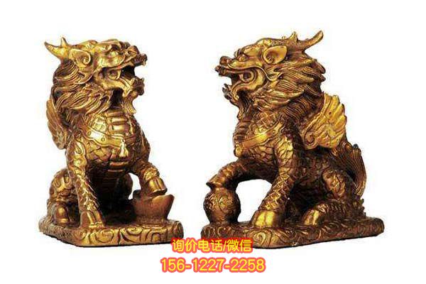 精美麒麟雕塑，室內裝飾更添精彩 