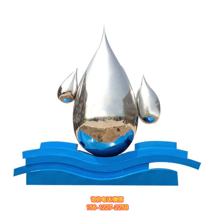 不銹鋼鏡面雕塑，點綴園林廣場水景