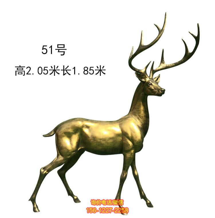 玻璃鋼雕塑梅花鹿，為庭院、小區(qū)、園林帶來清新氣息