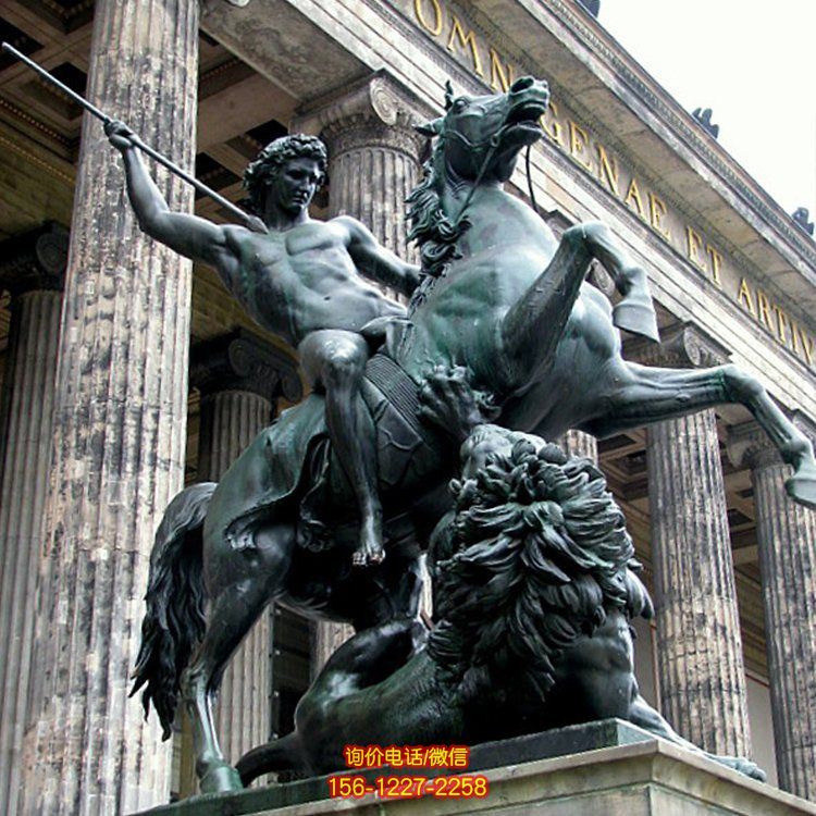 西方人物景觀玻璃鋼番溝通戰斗的人物景觀