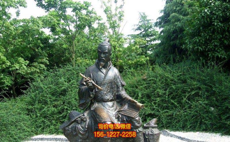 公園拿著毛筆寫字的漁翁人物景觀銅雕 公園拿著毛筆寫字的漁翁人物景觀銅雕