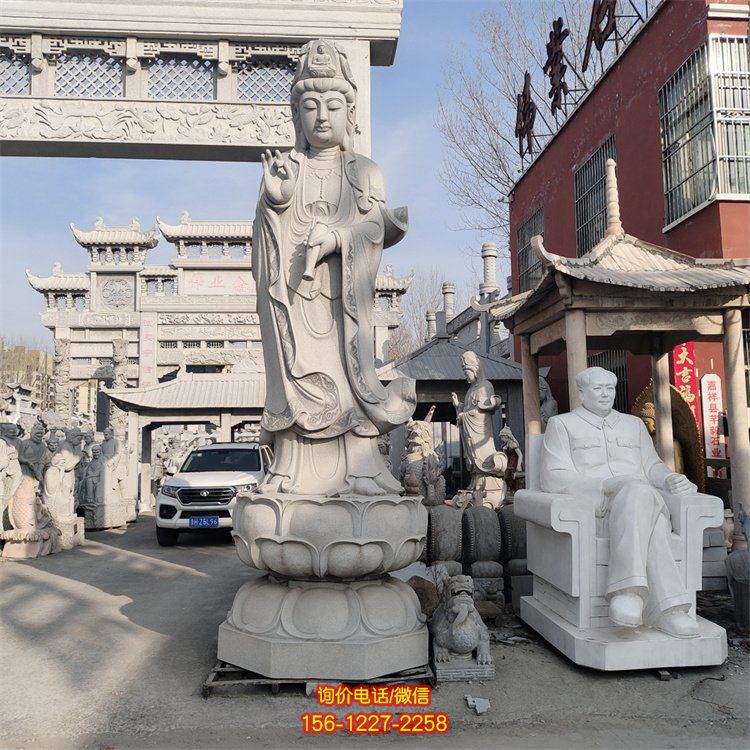 大理石雕刻滴水觀音雕像景區寺廟石雕