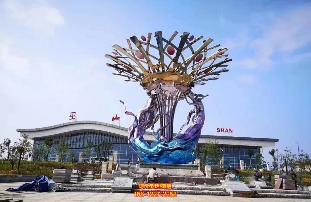 大型廣場(chǎng)擺放的跳舞的玻璃鋼彩繪美人魚(yú)雕塑 大型廣場(chǎng)擺放的跳舞的玻璃鋼彩繪美人魚(yú)雕塑