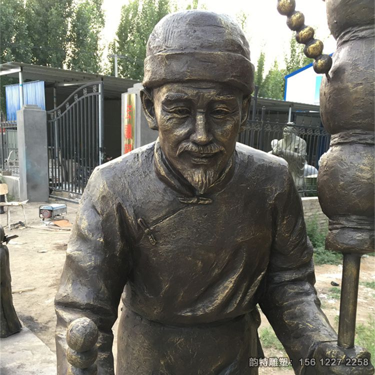 賣(mài)糖葫蘆雕塑08