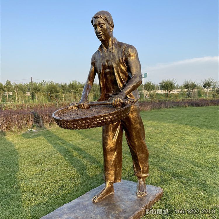 玻璃鋼采茶人物雕塑，茶文化主題雕塑加工廠