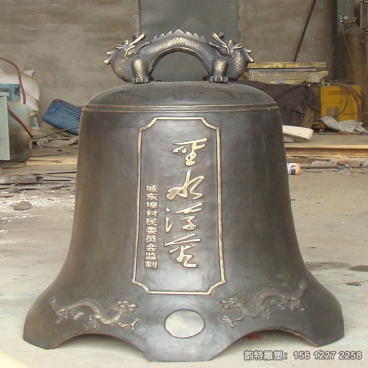 寺廟銅鐘雕塑，大型青銅鐘雕塑