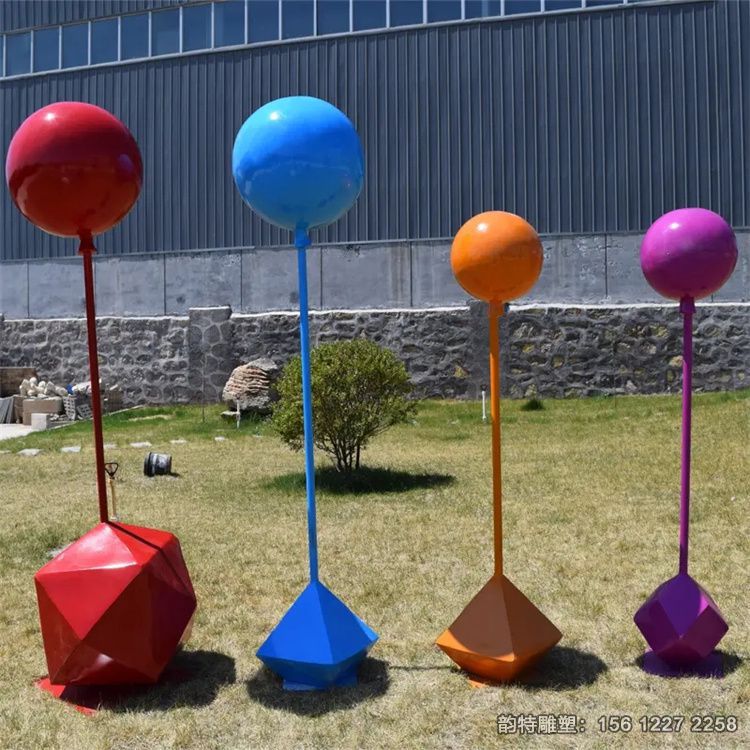 玻璃鋼彩色氣球雕塑，加工定做城市雕塑氣球