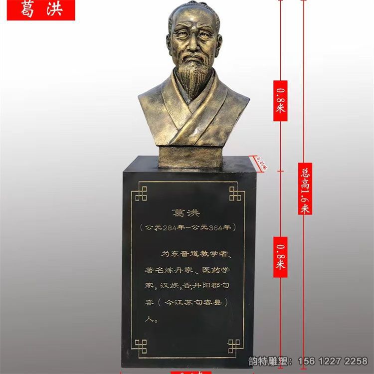 玻璃鋼古代名醫雕像，中醫人物雕塑現貨